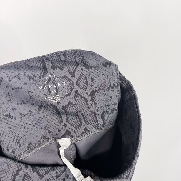 Varley XSmall XS Gray Lets Go Super High Rise Snakeprint Leggings Workout Animal - Picture 7 of 10